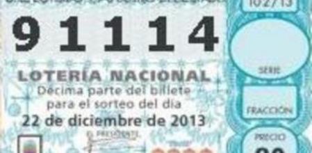 Imagen del cupón de la Lotería de Navidad 91114