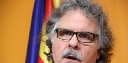 Joan Tardà, diputado de ERC en el Congreso, en la sede de ERC de Barcelona