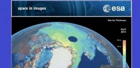 Superficie cubierta de hielo en el Ártico