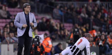 Martino durante el partido frente al Cartagena en el Camp Nou