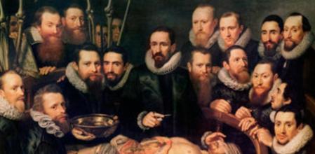 'Lección de anatomía del doctor Willem van der Meer' (1617), pintura ilustrativa de cómo el hombre ha sido siempre el patrón y referente para la medicina