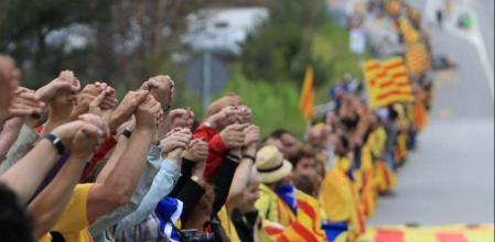 IMagen del The Wall Street Journal sobre la Via Catalana el 11 de septiembre de 2013