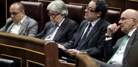 Los diputados del Grupo Parlamentario Catalán, Carles Campuzano, Josep Sánchez i Llibre, Pere Macias y Antoni Duran i Lleida
