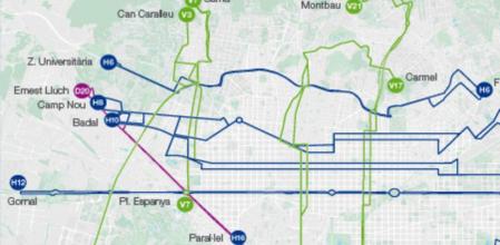 La red de bus ortogonal constará de 28 líneas