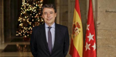 Imagen del presidente de la Comunidad de Madrid, Ignacio González, durante su discurso de Fin de Año.