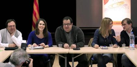 El dirigente de Avancem y diputado crítico del PSC, Joan Ignasi Elena, durante la reunión del grupo impulsor de Avancem, corriente crítica del PSC