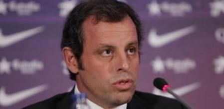 El presidente del F.C.Barcelona, Sandro Rosell
