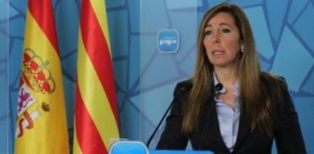 La presidenta del PPC qen rueda de prensa este lunes