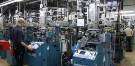 Interior de una fábrica textil de Igualada