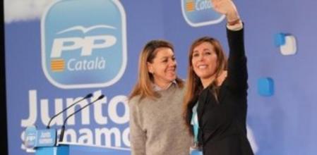Imagen de Maria Dolores de Cospedal y Alícia Sánchez-Camacho en la convención del PPC en Barcelona