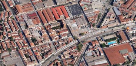 Imagen aéera del área afectada