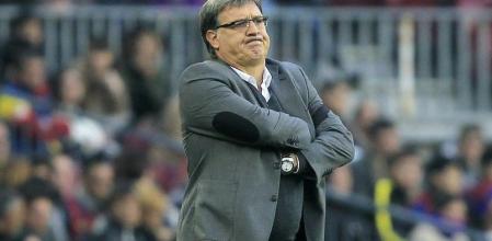 El entrenador argentino del FC Barcelona Gerardo Tata Martino, durante el partido ante el Valencia