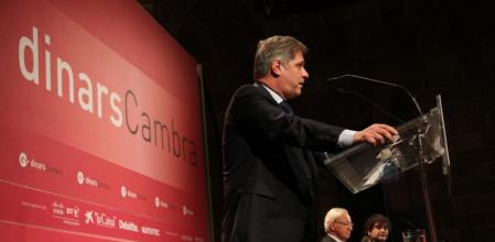 Alberto Fernández Díaz (PP), durante su intervención en la Cambra de Comerç