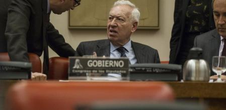 José Manuel García-Margallo, ministro de Asuntos Exteriores, en la Comisión del Congreso