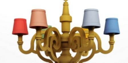 Lámpara de papel y madera. Studio Job Para Moooi.