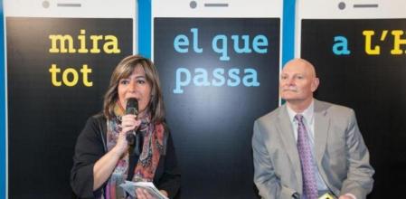 Marín y Hoffman durante la presentación