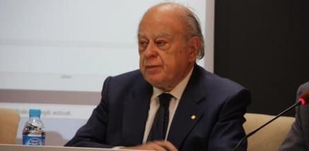 El expresidente de la Generalitat, Jordi Pujol, durante una conferencia celebrada en Bruselas