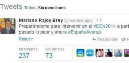 Imagen del tuit del presidente del Gobierno antes del inicio del debate sobre el estado de la nación