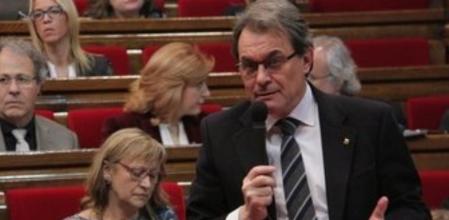 Artur Mas, president de la Generalitat, durante la sesión de control del Parlament.