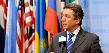 Fotografía de Yuriy Sergeyev, embajador de Ucrania en la Onu