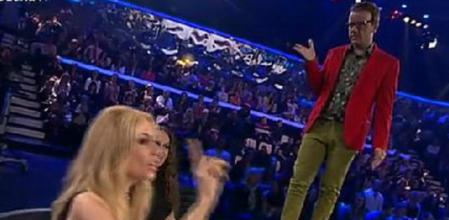 Marta Sánchez y Àngel Llàcer discuten en el programa 'Tu cara me suena'