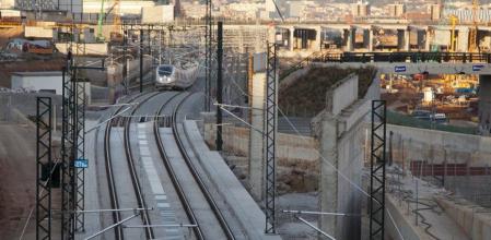 Obras en la zona de la Sagrera, en una imagen de archivo