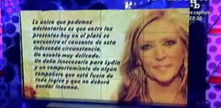 Lydia Lozano ha sufrido una rotura de costilla por un compañero de 'Sálvame' por una muestra de 