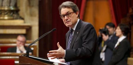 Artur Mas, en el pleno del Parlament de Catalunya