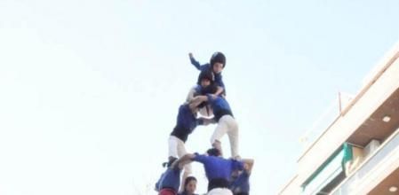 4d8 dels Castellers de la Vila de Gràcia a la diada de Santa Madrona