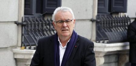 Cayo Lara, a su llegada al Congreso de los Diputados.