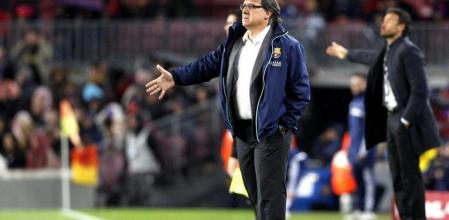 Martino y Luis Enrique Partido de liga entre el Barcelona y el Celta de Vigo