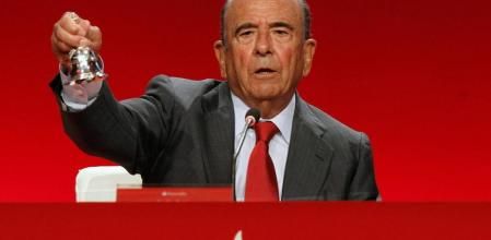 Emilio Botín dando inicio a una Junta General de Accionistas del Banco Santander