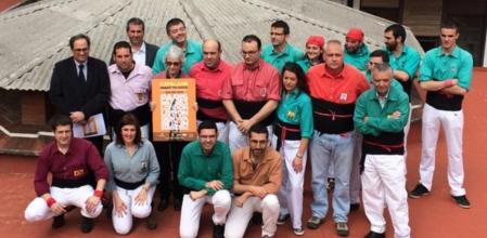 La presidenta de Òmnium Cultural, Muriel Casals, durante la presentación de la campaña 'Catalans Want to vote. Human towers for democracy'