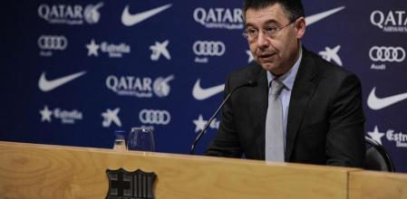 Josep Maria Bartomeu durante una rueda de prensa