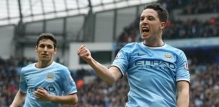 Samir Nasri celebra el segundo gol del City ante el Southampton