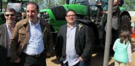Ramon Espadaler y Francesc Gambús en el Mercat del Ram de Vic.