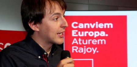 El candidato Javi López, presentando la campaña del PSC a las europeas
