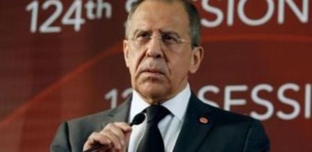 El ministro de Asuntos Exteriores ruso, Sergéi Lavrov, interviene en la 124ª sesión del Comité de Ministros del Consejo de Europa, en el Palacio Imperial de Hofburg en Viena