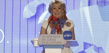 La presidenta del Partido Popular de Madrid, Esperanza Aguirre