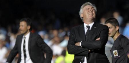 Carlo Ancelotti durante el partido ante el Celta