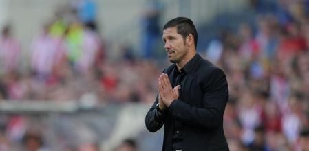 Simeone durante el encuentro frente al Málaga