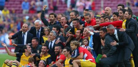 Foto de celebración del Atlético de Madrid.