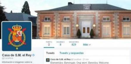 Imagen de la cuenta de Twitter recién estrenada de la Casa del Rey