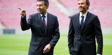 Luis Enrique Martínez junto a Josep María Bartomeu