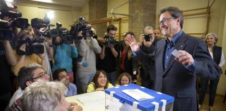 Artur Mas, votando