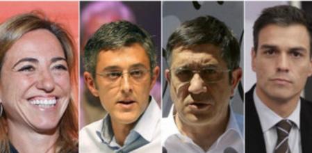 Carme Chacón, Eduardo Madina, Patxi López, Pedro Sánchez y Susana Díaz, posibles candidatos a las primarias del PSOE