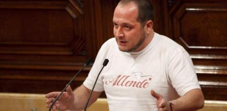 El diputado de la CUP David Fernàndez, durante un pleno en el Parlament de Catalunya