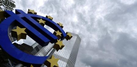 Imagen de la entrada del Banco Central Europeo (BCE) en Frankfurt