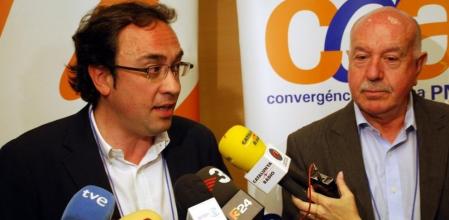 Josep Rull, atiende a los medios.