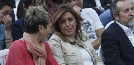 La presidenta de la Junta de Andalucía, Susana Díaz, durante un acto electoral celebrado en Madrid